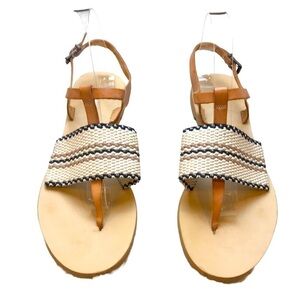 Made in Spain Boho Style Leather Thong Sandals